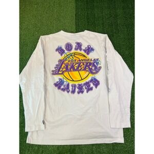 Born x Raised Los Angeles Lakers New Era Long Sleeve T-Shirt White Mens XL
